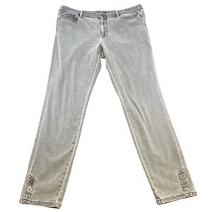 J Jill Denim Authentic Fit Slim Ankle Gray Jeans Women's Size 12‎